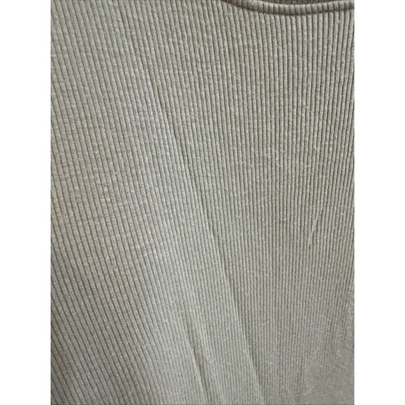 Ribbed Gray Midi Dress Medium Soft Modern Stretch ATM Anthony Thomas Melillo - Picture 6 of 6